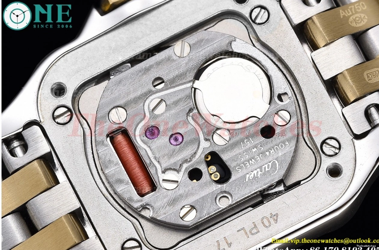 Dia YG SS Ladies White De Swiss 8848F Dial Secrete Panthere 22mm Qtz 0115